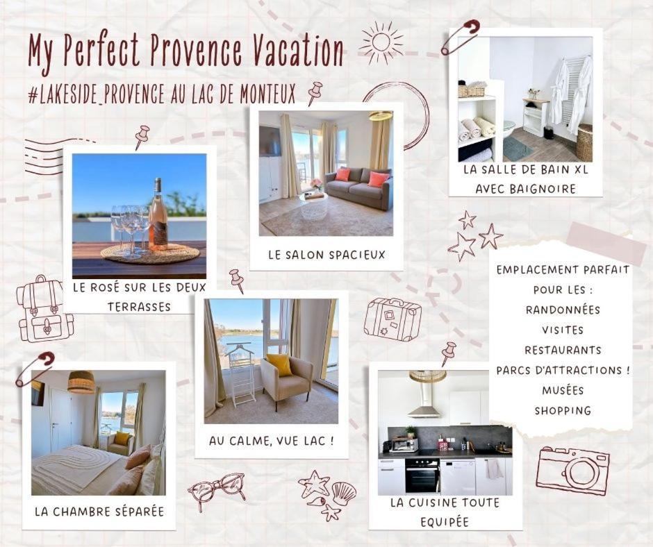 Lakeside Provence - Appartement 4 Etoiles Face Au Lac De Monteux Exteriör bild
